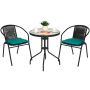 Садовая мебель Chomik BISTRO стол и 2 стулья черный
