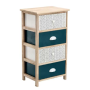 Комод деревянный Chomik HANS на 4 изумрудного ящика
