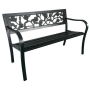Скамейка для сада Chomik GARDEN LINE ROSE стальная с декоративной спинкой