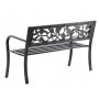 Скамейка для сада Chomik GARDEN LINE ROSE стальная с декоративной спинкой