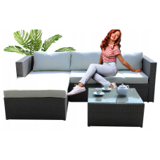 Садовая мебель Chomik GARDEN LINE ATRANI серый + бежевые подушки