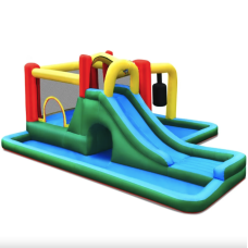 Надувна водна гірка-батут Costway Sani з водяними пістолетами (без вентилятора) #OP70801