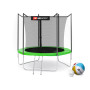 Батут Hop-Sport 8ft (244см) зеленый с внутренней сеткой