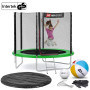 Батут Hop-Sport 8ft (244см) зеленый с внешней сеткой