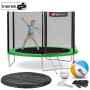 Батут Hop-Sport 10ft (305см) зеленый с внешней сеткой