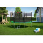 Батут Hop-Sport 12ft (366см) зеленый с внешней сеткой