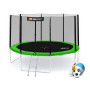 Батут Hop-Sport 12ft (366см) зеленый с внешней сеткой