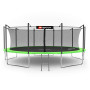 Батут Hop-Sport 14ft (427см) зеленый с внутренней сеткой