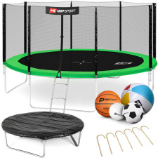 Батут Hop-Sport 16ft (488см) зеленый с внешней сеткой