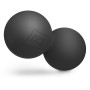 Силиконовый массажный двойной мяч 63 мм Hop-Sport HS-S063DMB черный