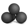 Силиконовый массажный двойной мяч 63 мм Hop-Sport HS-S063DMB черный