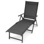 Садовый шезлонг с алюминиевой рамой Di Volio Bolzano серый