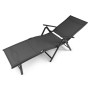 Садовый шезлонг с алюминиевой рамой Di Volio Bolzano серый