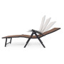 Садовый шезлонг с алюминиевой рамой Di Volio Bolzano коричневый