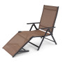 Садовый шезлонг с алюминиевой рамой Di Volio Bolzano коричневый