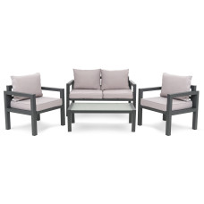 Комплект садовой мебели Di Volio Brescia 2 серый/светло-серый