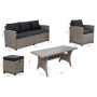 Комплект садовой мебели Di Volio Genova Серый/Графитовый