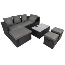 Садовая мебель Di Volio Bologna Черно-серая