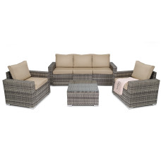 Комплект садовой мебели Di Volio Prato Светло-серый/коричневый