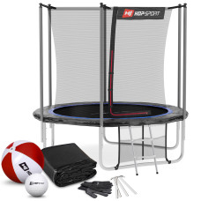 Батут Hop-Sport 8ft (244см) черно-синий с внутренней сеткой
