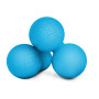 Силіконовий масажний подвійний м'яч 63 мм Hop-Sport HS-S063DMB блакитний