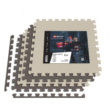 Мат-пазл Hop-Sport EVA 1см HS-A010PM - 4 частей бежево-коричневый