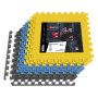 Мат-пазл Hop-Sport EVA 1см HS-A010PM - 9 частей серый/синий/желтый