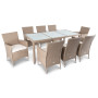 Садовая мебель Di Volio VERONA 8+1 бежево-кремовый