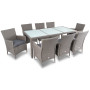 Садовая мебель Di Volio VERONA 8+1 серый/серый