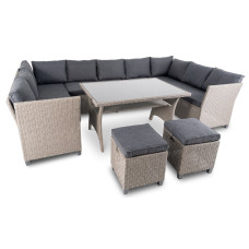 Набор садовой мебели Di Volio Livorno Серый / Графитовый