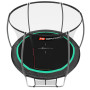 Батут Hop-Sport Premium 10ft (305см) черно-зеленый с внутренней сеткой