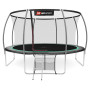 Батут Hop-Sport Premium 14ft (427см) черно-зеленый с внутренней сеткой