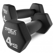 Гантелі для фітнесу неопренові TREX Sport TX-040VD 2x4 кг