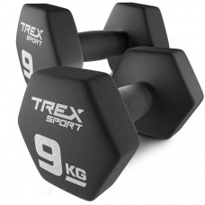 Гантелі для фітнесу неопренові TREX Sport TX-090VD 2x9 кг