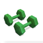 Гантели для фитнеса композитные Hop-Sport HS-C020DS 2х2кг зеленый