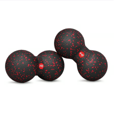 Масажний м'яч подвійний EPP 80 мм HS-D008MB чорно-червоний