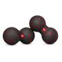 Масажний м'яч подвійний EPP 80 мм HS-D008MB чорно-червоний