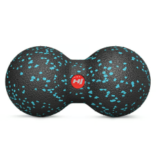 Масажний м'яч подвійний EPP 80 мм Hop-Sport HS-D008MB чорно-блакитний