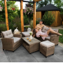 Комплект садовой мебели Di Volio Dalmia бежевый/кремовый