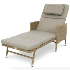 Садовий шезлонг Di Volio Breso з ротангу бежевий