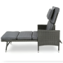 Садовий шезлонг Di Volio Breso з ротангу сірий