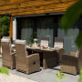 Комплект садових меблів Di Volio Rawena 6+1 бежевий