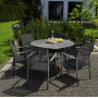 Комплект садовой мебели Di Volio Arona 6+1 черный/серый