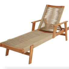 Садовий шезлонг Di Volio Alege з дерева бежевий