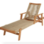 Садовий шезлонг Di Volio Alege з дерева бежевий