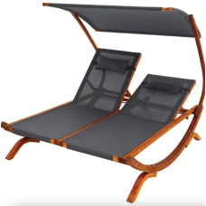 Садовий шезлонг Di Volio Pionza двомісний сірий