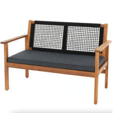 Садова лавка Di Volio Teracina з спинкою чорний