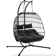 Підвісне крісло-кокон Di Volio Rona двомісне графітовий