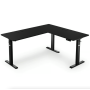 Комп'ютерний кутовий стіл Di Volio Montaro з регульованою висотою чорний