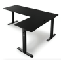 Комп'ютерний кутовий стіл Di Volio Trani з регульованою висотою чорний